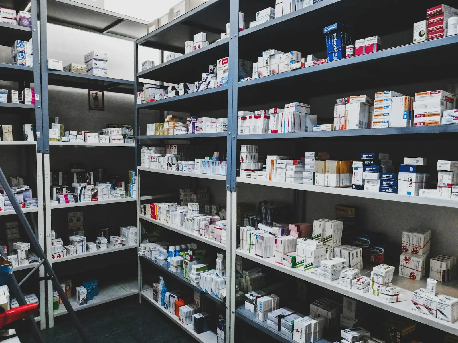 Hospital store with medical supplies